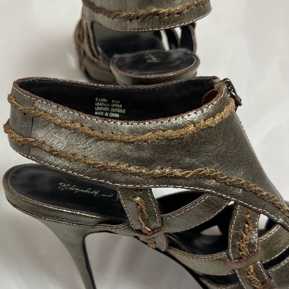 Elizabeth and James silver with gold trim heels - Picture 8 of 9